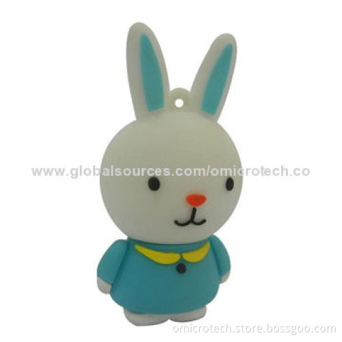 8GB Cartoon Rabbit USB Flash Drive with High-speed, No External Power Required